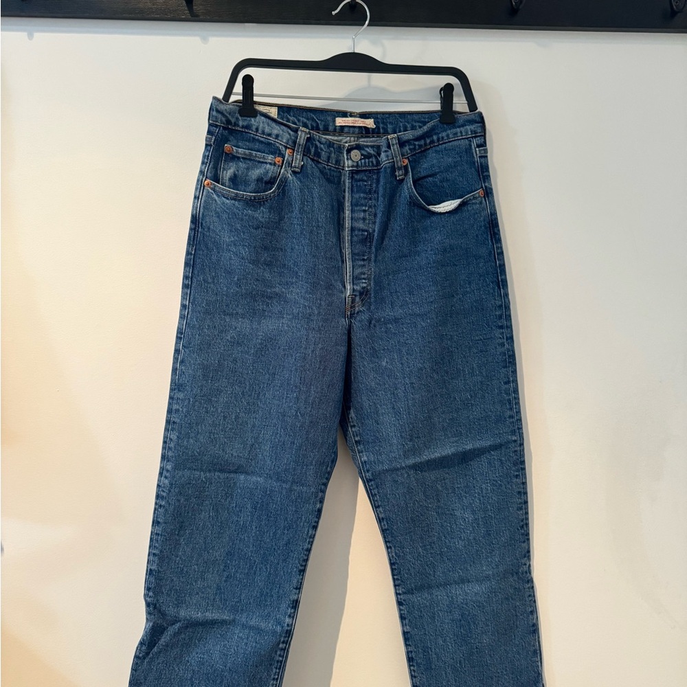 Levi’s Ribcage Straight Ankle Blue Wash Women's Jeans - Picture 7 of 7